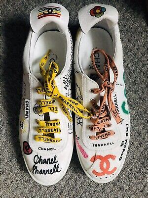 chanel sneakers pharrell white multi-color transparent png|Chanel shoes near me.